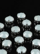 Стразы пришивные «Шатон», круглые, в цапах, d=10 мм, 20 шт., белые - Фото 3