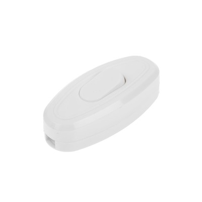 Выключатель на шнур 6 А, 250 В, белый, 1 шт.