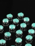 Стразы пришивные «Шатон», круглые, в цапах, d=10 мм, 20 шт., зелёные - Фото 3