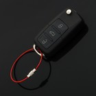 Брелок для ключей TORSO, стальной трос, 15 см, красный - Фото 1