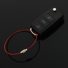 Брелок для ключей TORSO, стальной трос, 20 см, красный - фото 320814923