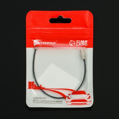 Брелок для ключей TORSO, стальной трос, 15 см, черный