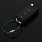 Брелок для ключей TORSO, стальной трос, 15 см, синий - фото 11806063