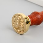 Печать для сургуча с деревянной ручкой "Русалочка на камне" 9х2,5х2,5 см - Фото 4