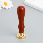 Печать для сургуча с деревянной ручкой "Россыпь сердец" 9х2,5х2,5 см - фото 24638000