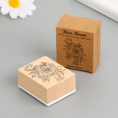 Печать дерево, резина «Букет с ягодками», 5×4×2.5 см