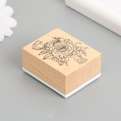 Печать дерево, резина «Букет с ягодками», 5×4×2.5 см