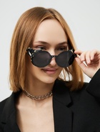 Очки солнцезащитные «Круглые», uv 400, линза 7×5.5 см, чёрный - Фото 4