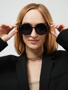 Очки солнцезащитные «Круглые», uv 400, линза 7×5.5 см, чёрный - Фото 5