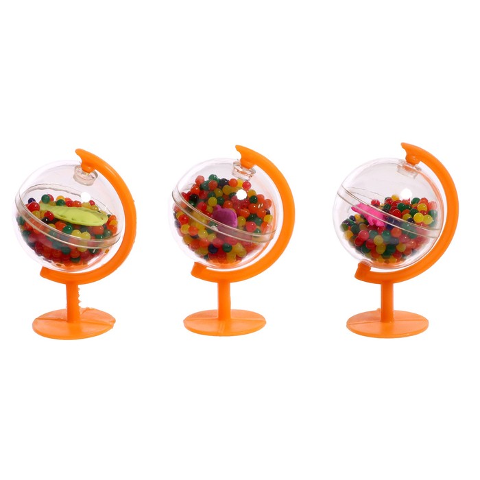 Растущие игрушки в глобусе «Животные и шарики», 2 х 3,5 х 6,5 см, МИКС - фото 1905058793