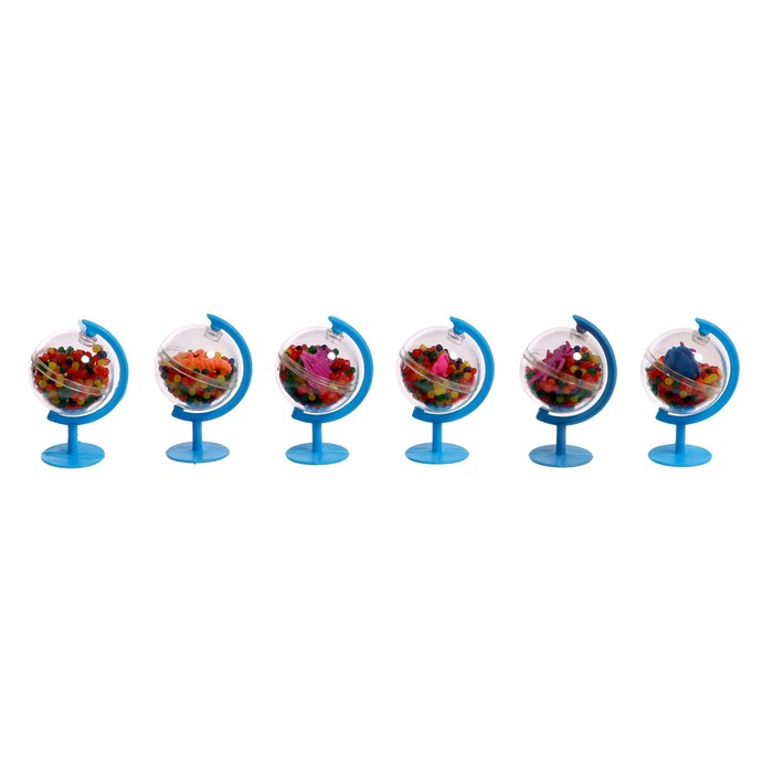 Растущие игрушки в глобусе «Животные и шарики», 2 х 3,5 х 6,5 см, МИКС - фото 1905058795