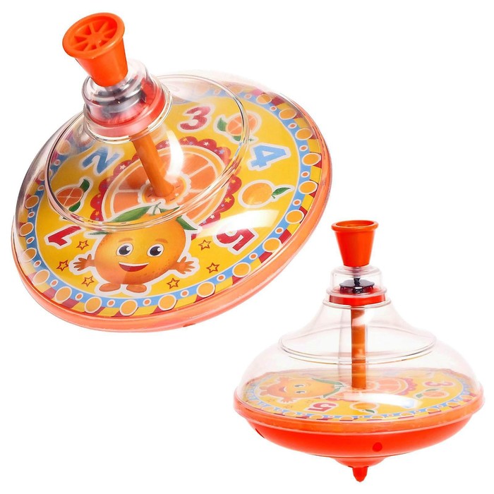 Юла прозрачная «Апельсин», цвета МИКС - Фото 1