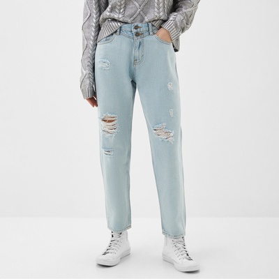 Джинсы женские мом MIST: Denim, размер (32) 50, голубые