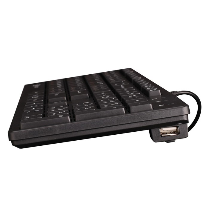 Клавиатура Оклик 520M2U черный/черный USB slim Multimedia - фото 51497844