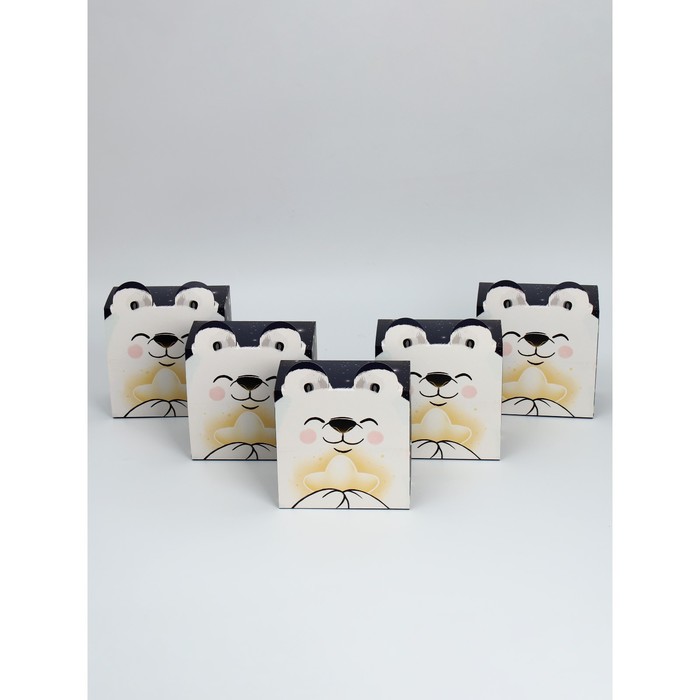 Набор подарочных коробок, 5 шт «Медвежонок», 15 х 15 х 8 см - Фото 1