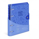 Тетрадь на кольцах А5 120 листов в клетку LOREX "NEON. BLUE", со сменным блоком, пластиковая обложка, с наклейками - фото 8207508
