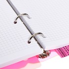 Тетрадь на кольцах А5 120 листов в клетку LOREX «NEON. PINK», со сменным блоком, пластиковая обложка, с наклейками - Фото 7