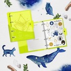 Тетрадь на кольцах А5 120 листов в клетку LOREX «NEON. YELLOW», со сменным блоком, пластиковая обложка, с наклейками - Фото 1