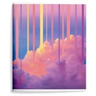 Тетрадь 48 листов в клетку LOREX "HANGING CLOUDS", обложка мелованный картон, soft-touch, запечатка форзаца, блок офсет, МИКС - фото 23390461
