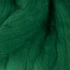 Шерсть для валяния 100% полутонкая шерсть 50гр (594-т.зеленый) - Фото 3