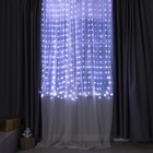 УЦЕНКА Умная гирлянда «Занавес» 2 × 2 м роса, IP20, серебристая нить, 400 LED, пульт ДУ, приложение, свечение RGB, USB - фото 14001038