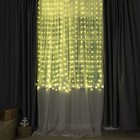 УЦЕНКА Умная гирлянда «Занавес», 2×2 м, IP20, 400 LED, USB, пульт ДУ, приложение, серебристая нить, свечение RGB - Фото 5