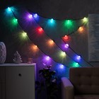 УЦЕНКА Умная гирлянда «Нить», 6 м, с насадками «Рифленые шарики», IP20, 20 LED, USB, тёмная нить, свечение RGB - Фото 2