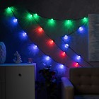 УЦЕНКА Умная гирлянда «Нить», 6 м, с насадками «Рифленые шарики», IP20, 20 LED, USB, тёмная нить, свечение RGB - Фото 4