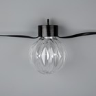 УЦЕНКА Умная гирлянда «Нить», 6 м, с насадками «Рифленые шарики», IP20, 20 LED, USB, тёмная нить, свечение RGB - Фото 6