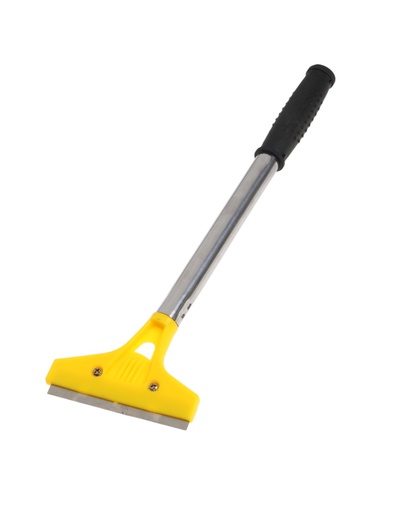Скребок ТУНДРА, фиксированное лезвие 100 мм, металлическая обрезиненная рукоятка 300 мм