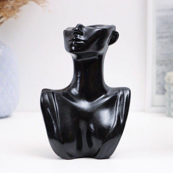 Ваза «Незнакомка», 6×10×14 см, гипс, чёрная - Фото 1