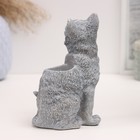 Ваза - карандашница "Кот с бантом" 15х12х10см, серый - Фото 3