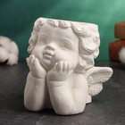 Фигурное кашпо "Мечтающий ангел" 11х11х8см - Фото 1