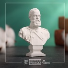 Бюст «Император Александр III», фигурка гипс, белый, 4.5×2.5×6.5 см - Фото 2