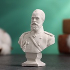Бюст «Император Александр III», фигурка гипс, белый, 4.5×2.5×6.5 см - Фото 3