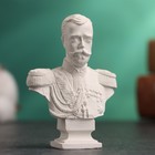 Бюст "Император Николай II" белый, 4,5х2,5х6,5см - фото 300802936