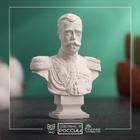 Бюст «Император Николай II», фигурка гипс, белый, 4.5×2.5×6.5 см - Фото 2