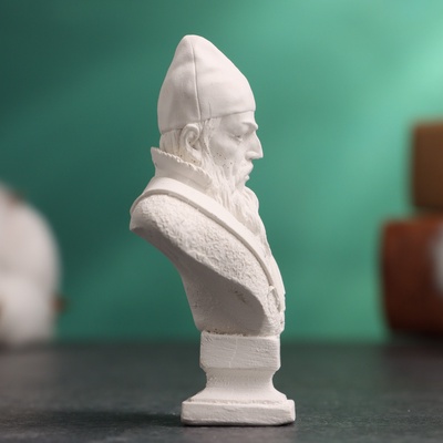 Бюст «Царь Иван Грозный», фигурка гипс, белый, 4×2.5×6.5 см
