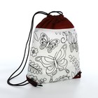 Мешок для обуви под раскраску «Бабочки» 34×40 см, спанбонд - Фото 4