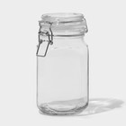 Банка стеклянная для сыпучих продуктов «Прозрачная», 900 мл - Фото 1