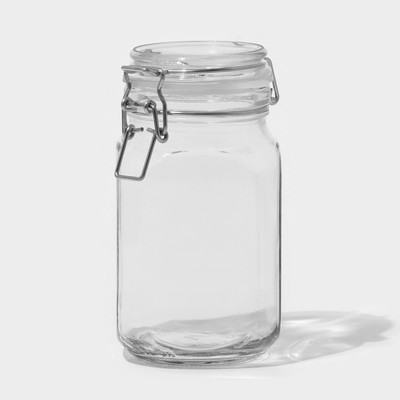 Банка стеклянная для сыпучих продуктов «Прозрачная», 900 мл