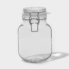 Банка стеклянная для сыпучих продуктов «Прозрачная», 900 мл - Фото 2
