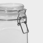 Банка стеклянная для сыпучих продуктов «Прозрачная», 900 мл - Фото 5