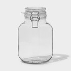 Банка стеклянная для сыпучих продуктов «Прозрачная», 1.5 л - Фото 2