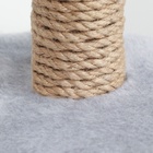 Домик для кошек с когтеточкой «Круглый с площадкой», 52×52×95 см, серый - Фото 6