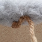 Домик для кошек с когтеточкой «Круглый с площадкой», 52×52×95 см, серый - Фото 9