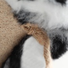 Домик для кошек с когтеточкой, квадратный, 3х-этажный, 35×45×75 см, ковролин, зебра - Фото 8