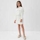 Комплект для девочки (жакет и юбка) MINAKU: PartyDress, цвет белый, рост 122 см - Фото 2