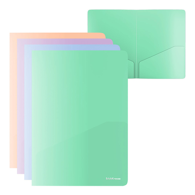 Папка-уголок ErichKrause "Matt Pastel Bloom", A4, с 2 карманами, непрозрачный, в пакете, МИКС