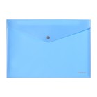 Папка-конверт на кнопке А4, 180 мкм, ErichKrause "Matt Pastel Bloom", тиснение "песок", непрозрачная, микс - Фото 2